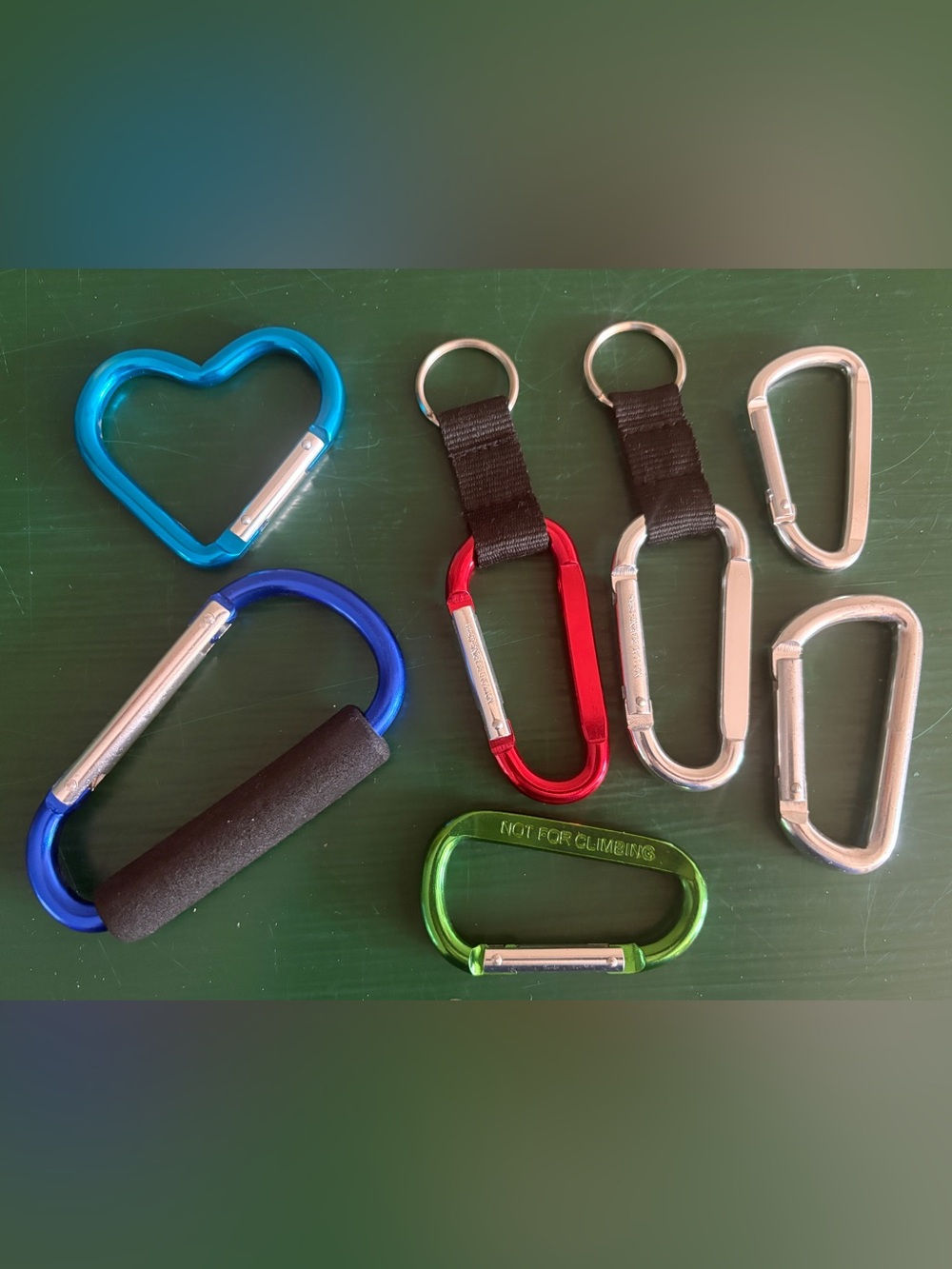 (7) Assorted Carabiners Keychains Not for Climbing